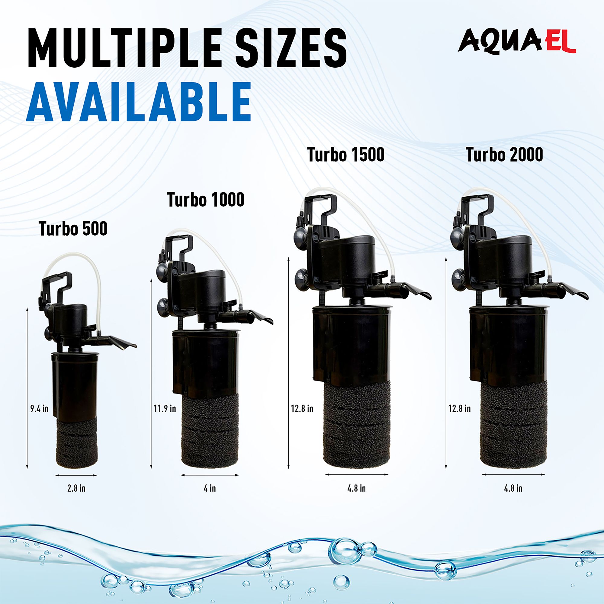 Aquael® Turbo 1000 Internal Aquarium Filter - Internal Fish Tank Filter - thumbnail 9