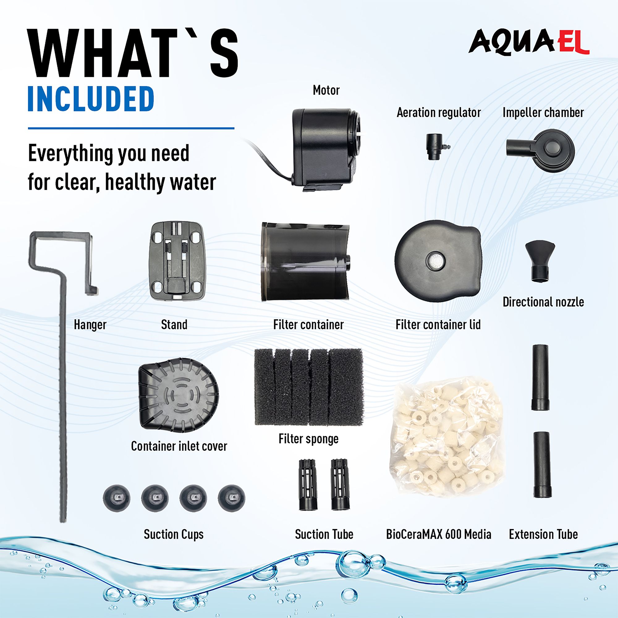 Aquael® Turbo 1500 Internal Aquarium Filter - Internal Fish Tank Filter - thumbnail 5