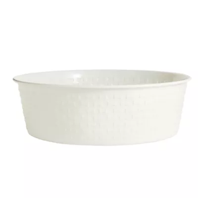 Product Top Paw® Stainless Steel Cream Embossed Bone Dog Bowl