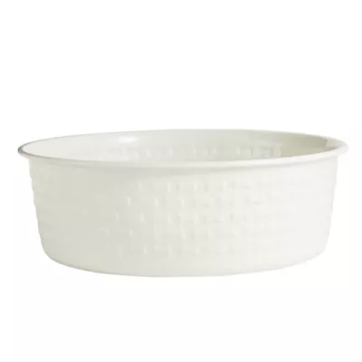 Product Top Paw® Stainless Steel Cream Embossed Bone Dog Bowl