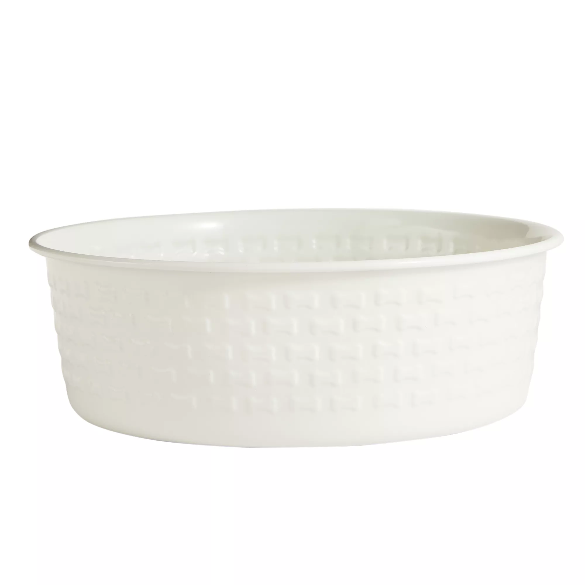 Top Paw® Stainless Steel Cream Embossed Bone Dog Bowl