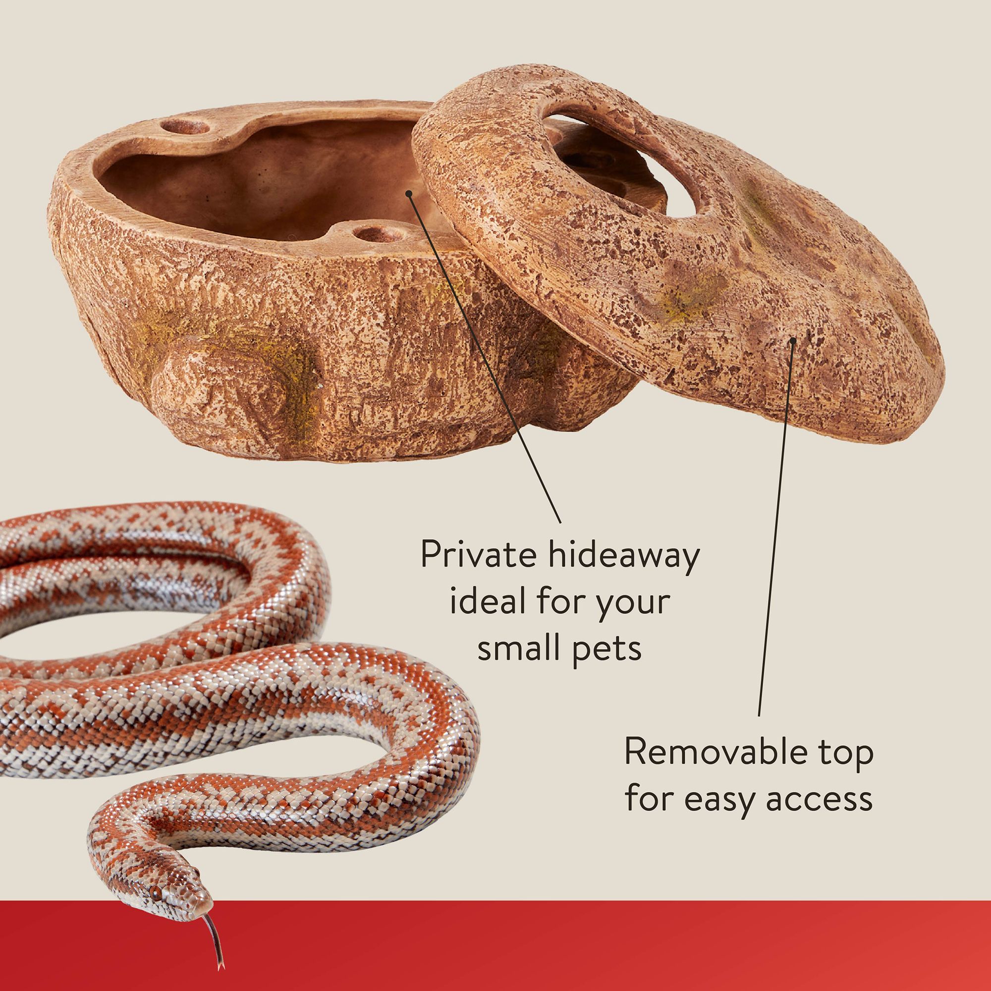 Thrive Snake Egg Reptile Hide - Reptile Hide Decor - thumbnail 3