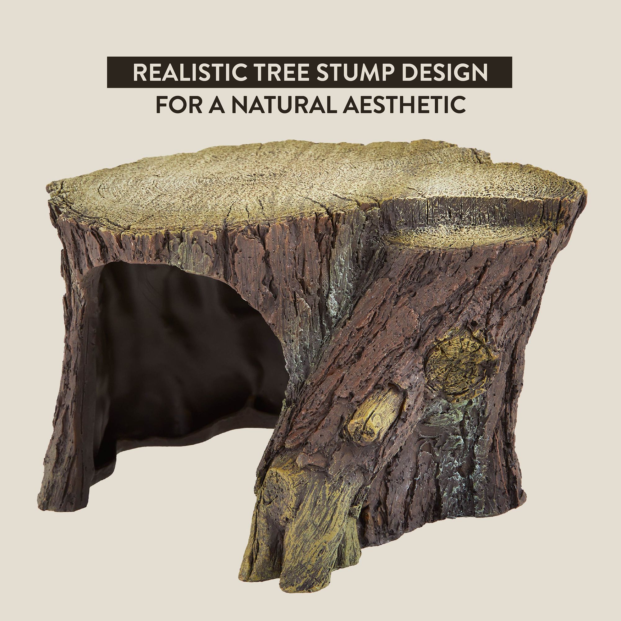 Thrive Tree Stump Hideaway Terrarium Decor - Reptile Hide Decor - thumbnail 4