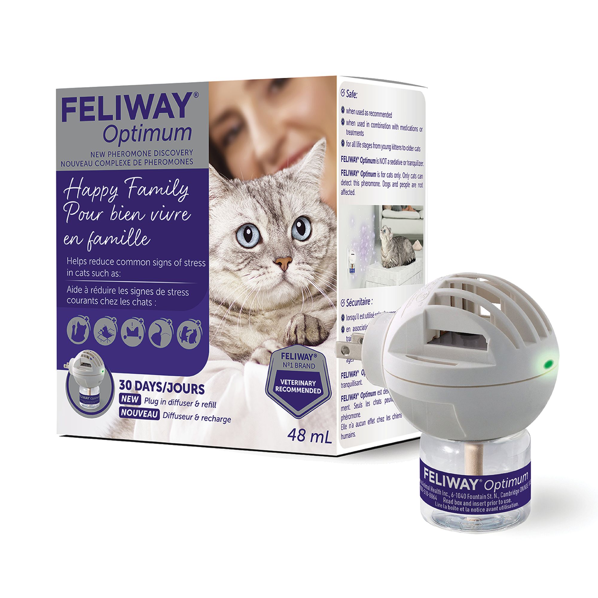 Feliway Optimum Diffuser for Cats Stress Anxiety Relief