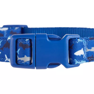 Product Top Paw® Blue Shark Print Dog Collar