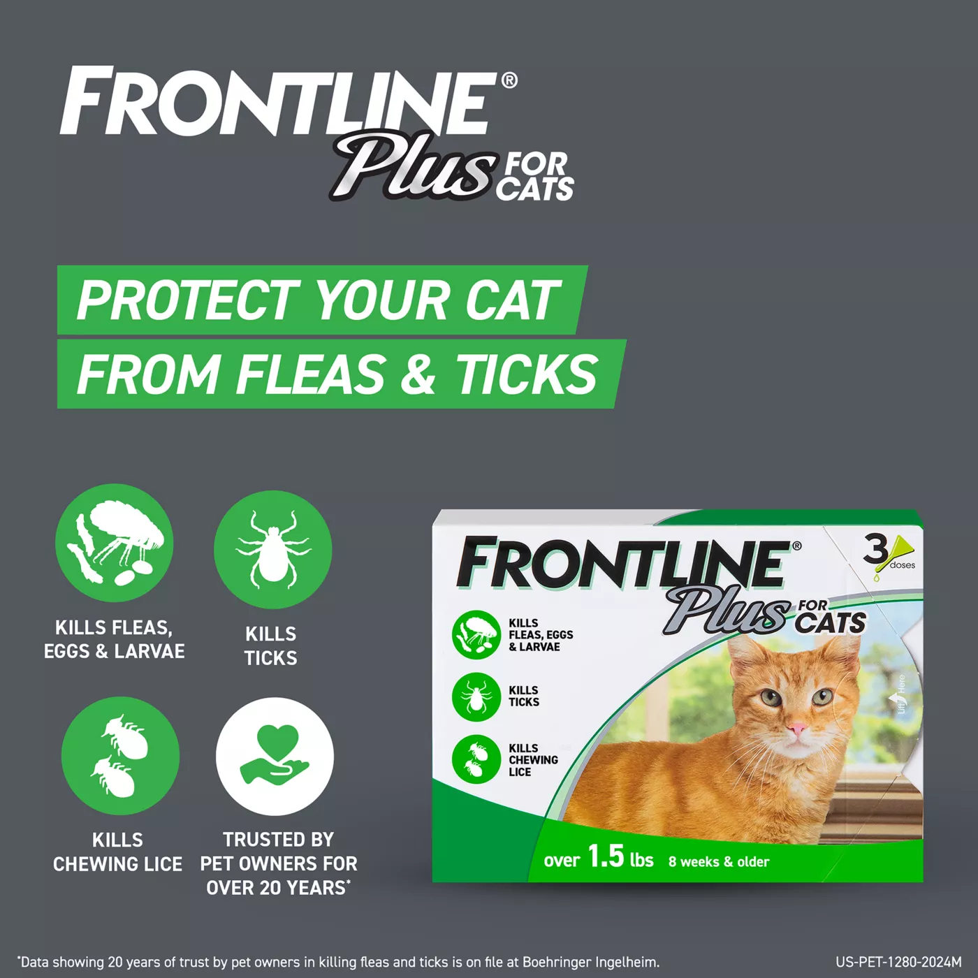 Frontline Gold Flea Tick Spot Treatment for Cats over 1.5 lbs