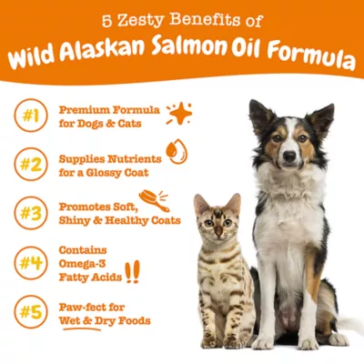 Product Zesty Paws All Life Stages Dog & Cat Alaskan Salmon Oil - Omega-3 Fatty Acids, Grain-Free