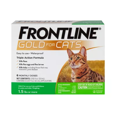 Product Frontline Gold Flea & Tick Spot Treatment for Cats, over 1.5 lbs