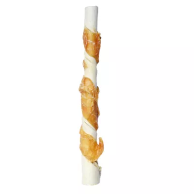 Product   Premium Pork Chomps 5-inch Baked Mini Twists with Real Chicken Wrap