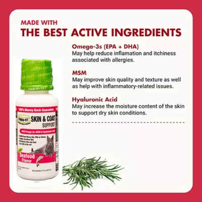 Liquid-Vet Feline Skin & Coat All Life Stages Cat Supplement - Seafood - Image 5