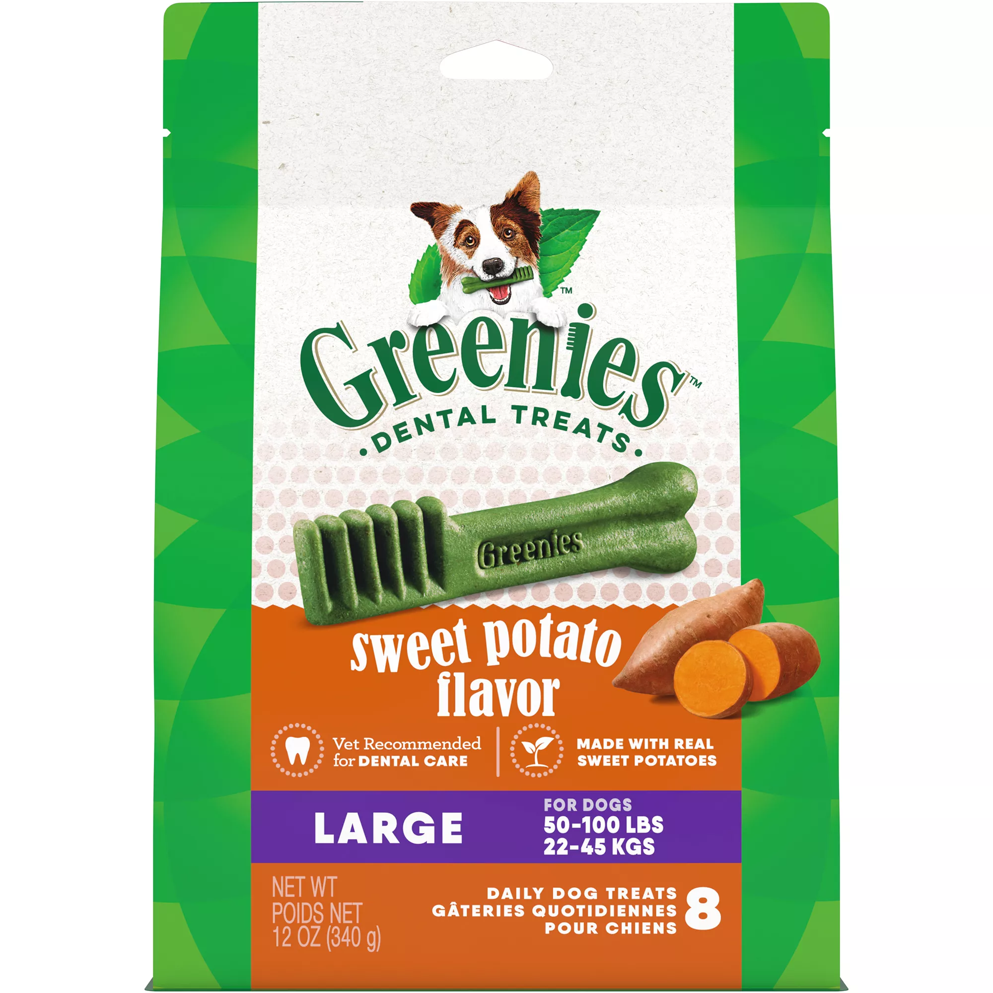 Greenies Large Natural Adult Dog Dental Treats - Sweet Potato