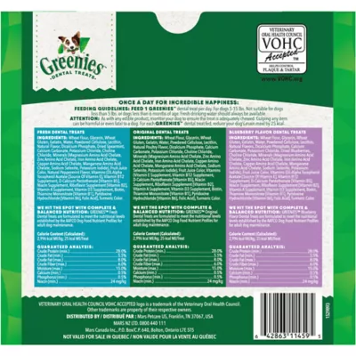 Product GREENIES Natural Teenie Dental Care Adult Dog Treats - 3 Flavor Variety Pack