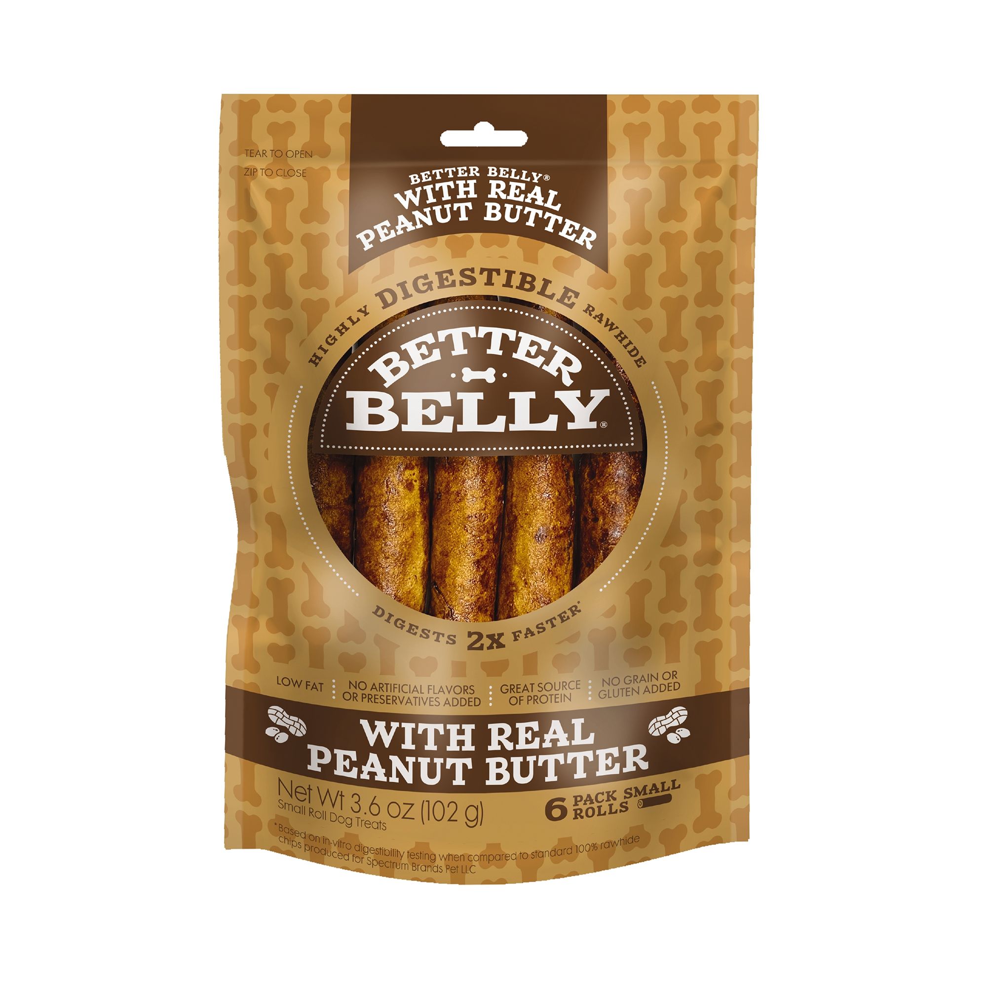 Better Belly Small Rolls All Life Stage Dog Treats Highly Digestable Peanut Butter