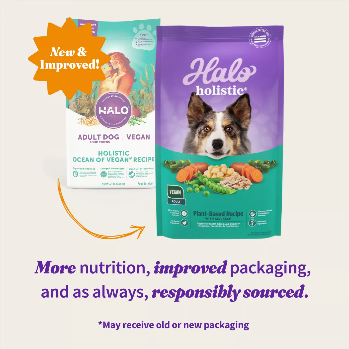 Halo Holistic Vegan Plant Based with Kelp Dry Dog Food