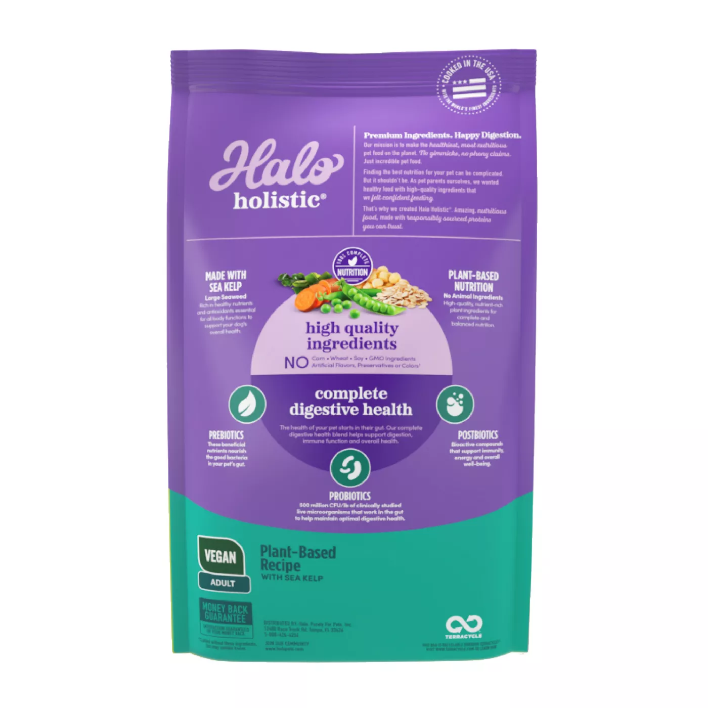 Halo Holistic Vegan Plant Based with Kelp Dry Dog Food