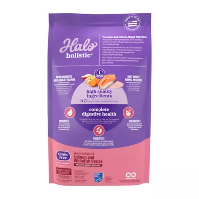 Product Halo Holistic Dry Dog Food - Wild-caught Salmon & Whitefish, Digestive Care