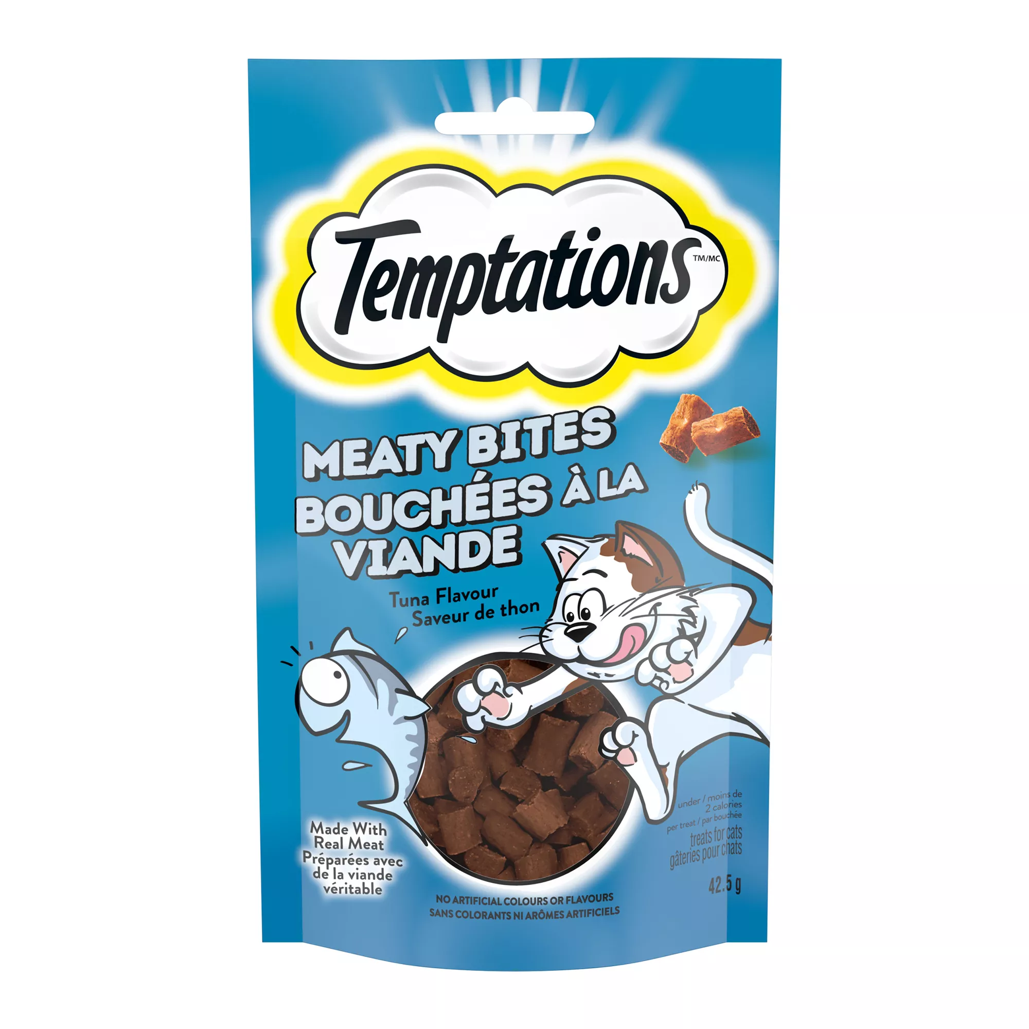 Temptations Meaty Bites Adult Cat Treat - Tuna Flavour