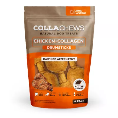 Product Collachews Chicken & Collagen Drumsticks Rawhide Alternative All Life Stage Dog Treats - Chicken