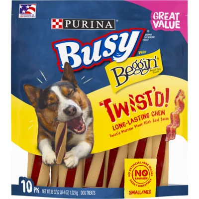 Product Purina Busy Bone with Beggin Twist'd Small Medium Adult Dog Chew Treats - Bacon