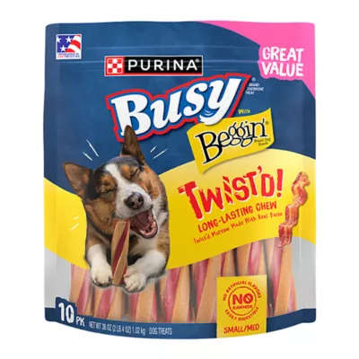 Product Purina Busy Bone with Beggin Twist'd Small Medium Adult Dog Chew Treats - Bacon