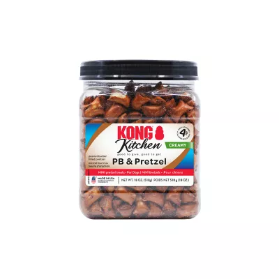 Product KONG Kitchen PB & Pretzels All Life Stage Dog Treats - Peanut Butter