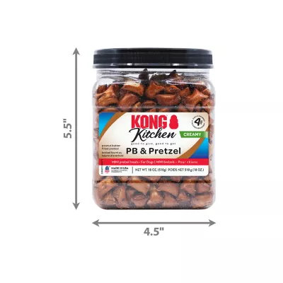 Product KONG Kitchen PB & Pretzels All Life Stage Dog Treats - Peanut Butter