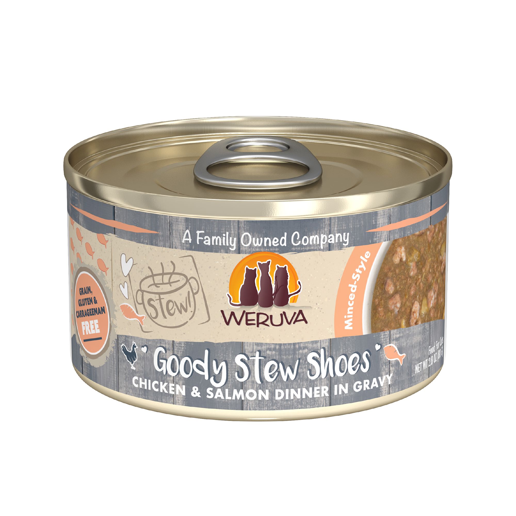 Weruva Stew Wet Cat Food 2.8 oz Minced in Gravy cat Wet Food