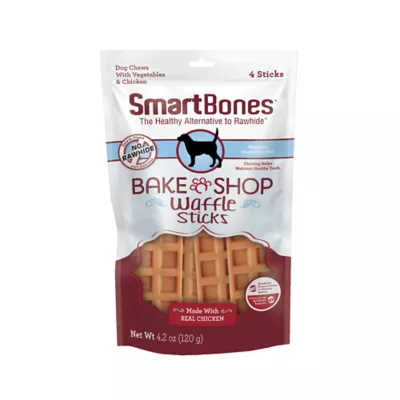 Product SmartBones Bake Shop Waffle Sticks All Life Stage Dog Treats - Chicken & Vegetables