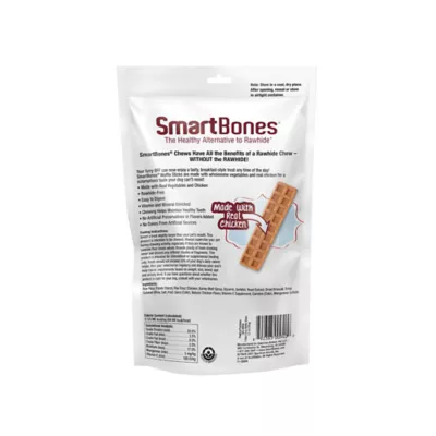 SmartBones Bake Shop Waffle Sticks All Life Stage Dog Treats Chicken Vegetables