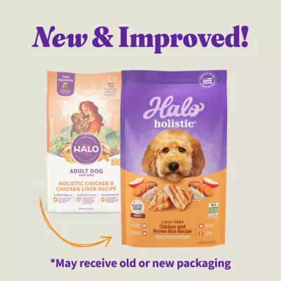 Product Halo Holistic Dry Dog Food - Cage-free Chicken & Brown Rice, Organic