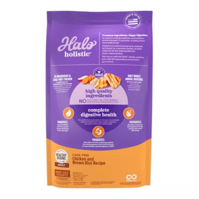 Product Halo Holistic Dry Dog Food - Cage-free Chicken & Brown Rice, Organic