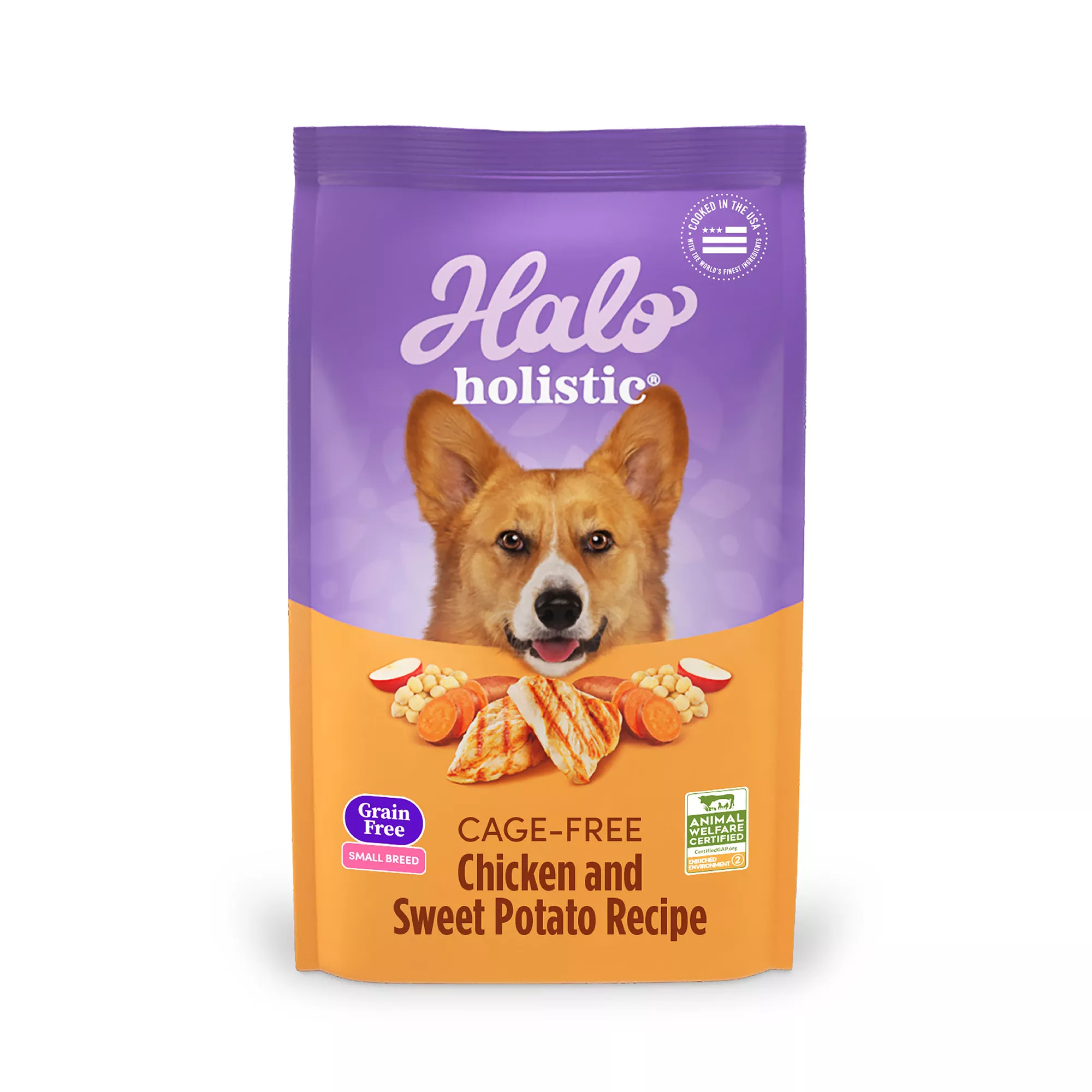 Halo Holistic Dry Dog Food - Cage-free Chicken & Sweet Potato, Grain Free