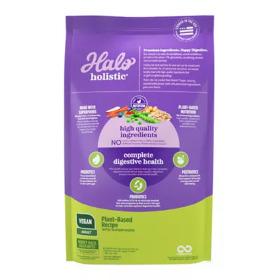 Product Halo Holistic Vegan Plant-Based with Superfoods Dry Dog Food - Digestive Care