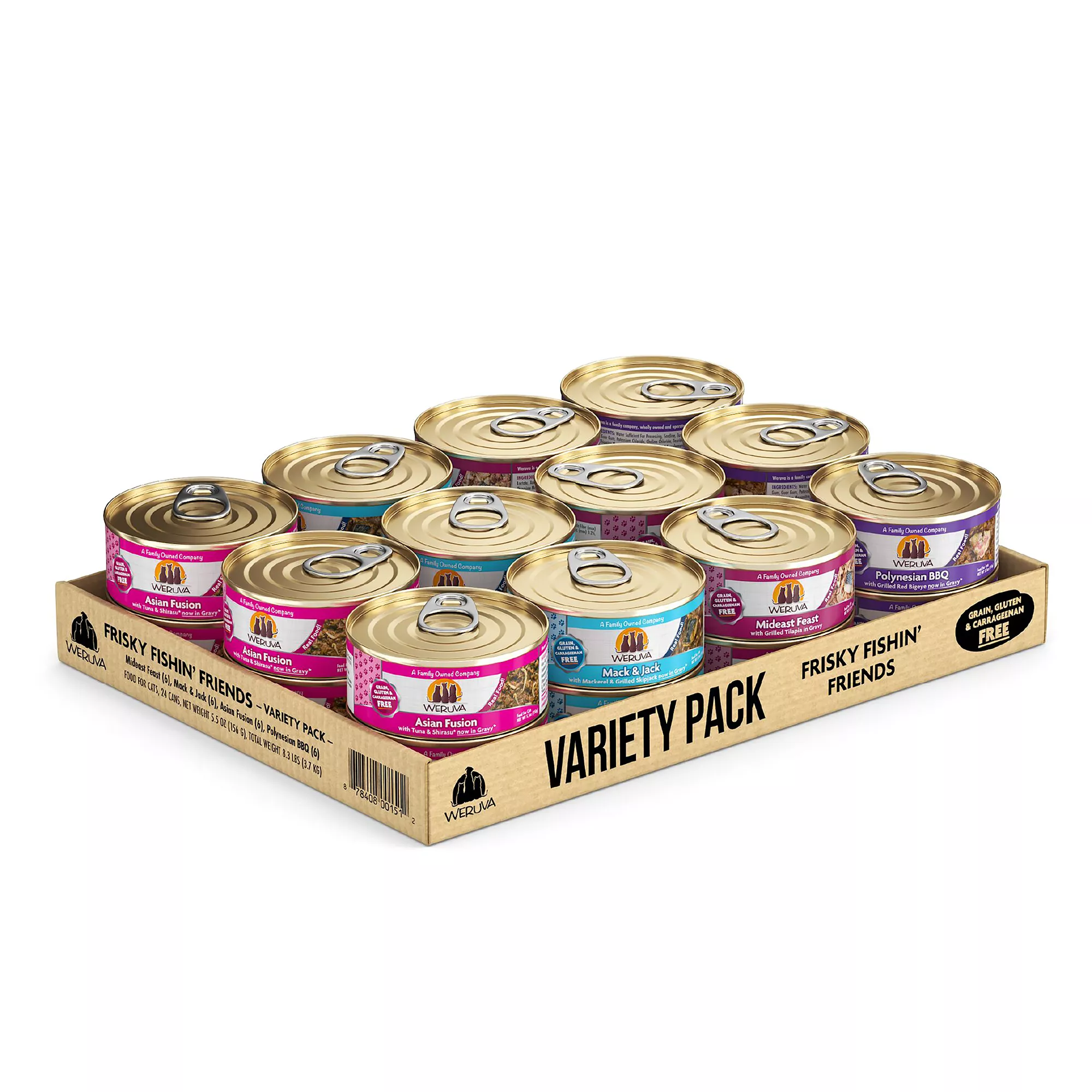 Weruva Classics Frisky Fishin' Friends Wet Cat Food - Variety Pack, 24ct