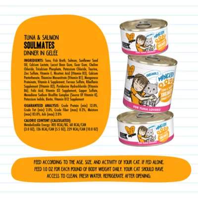 Product B.F.F. Originals Minced! For Tuna Lovers Wet Cat Food - 10 oz, Minced in Gelee