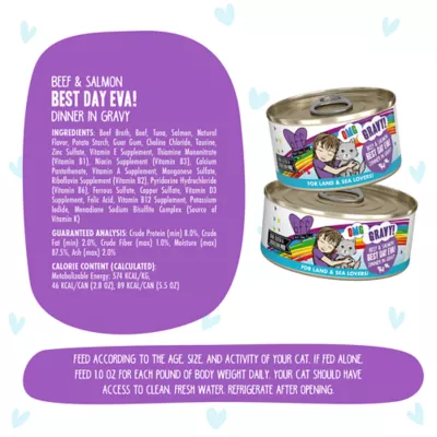 Weruva B.F.F. OMG Gravy! For Land & Sea Lovers Wet Cat Food - Minced in Gravy, 5.5 OZ - Image 4