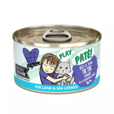 Product B.F.F. PLAY Pate! For Land & Sea Lovers Wet Cat Food - 2.8 oz, Pate in a Hydrating Puree