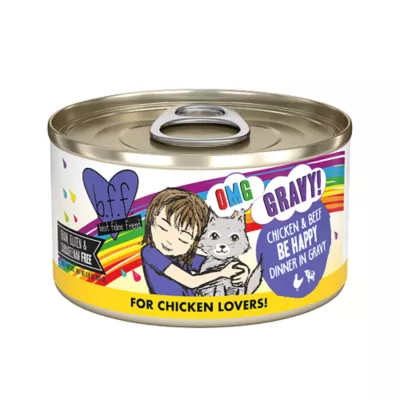 Product Weruva B.F.F. OMG Gravy! For Chicken Lovers Wet Cat Food - Minced in Gravy, 2.8 OZ Can