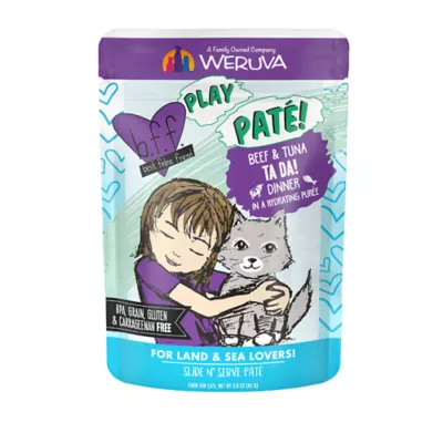 Product B.F.F. PLAY Pate! For Land & Sea Lovers Wet Cat Food - 3 oz, Pate in a Hydrating Puree