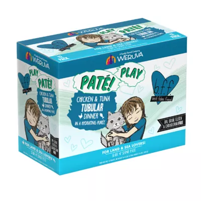 Product Weruva B.F.F. PLAY Pate! For Land & Sea Lovers Wet Cat Food - Pate in a Hydrating Puree, 3 OZ