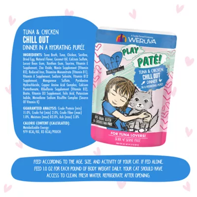 Product Weruva B.F.F. PLAY Pate! For Tuna Lovers Wet Cat Food - Pate in a Hydrating Puree, 3 OZ