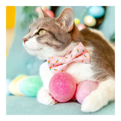 Product Made By Cleo® Easter Bunnies & Carrots Cat Bow Tie