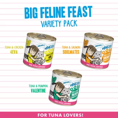 Product B.F.F. Originals Minced! For Tuna Lovers Big Feline Feast Adult Cat Wet Food - Variety Pack, 12 ct