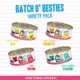 Product B.F.F. Originals Minced! For Tuna Lovers Batch O' Besties Adult Cat Wet Food - Variety Pack, 8 ct