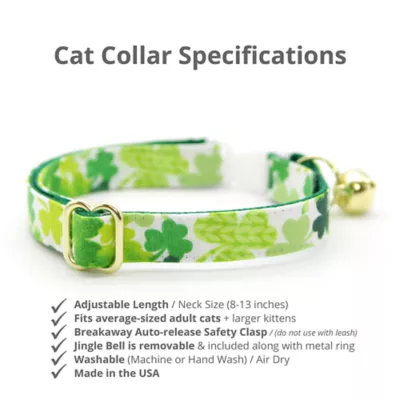 Made By Cleo St. Patrick s Day Shamrock Spirit Breakaway Cat Collar