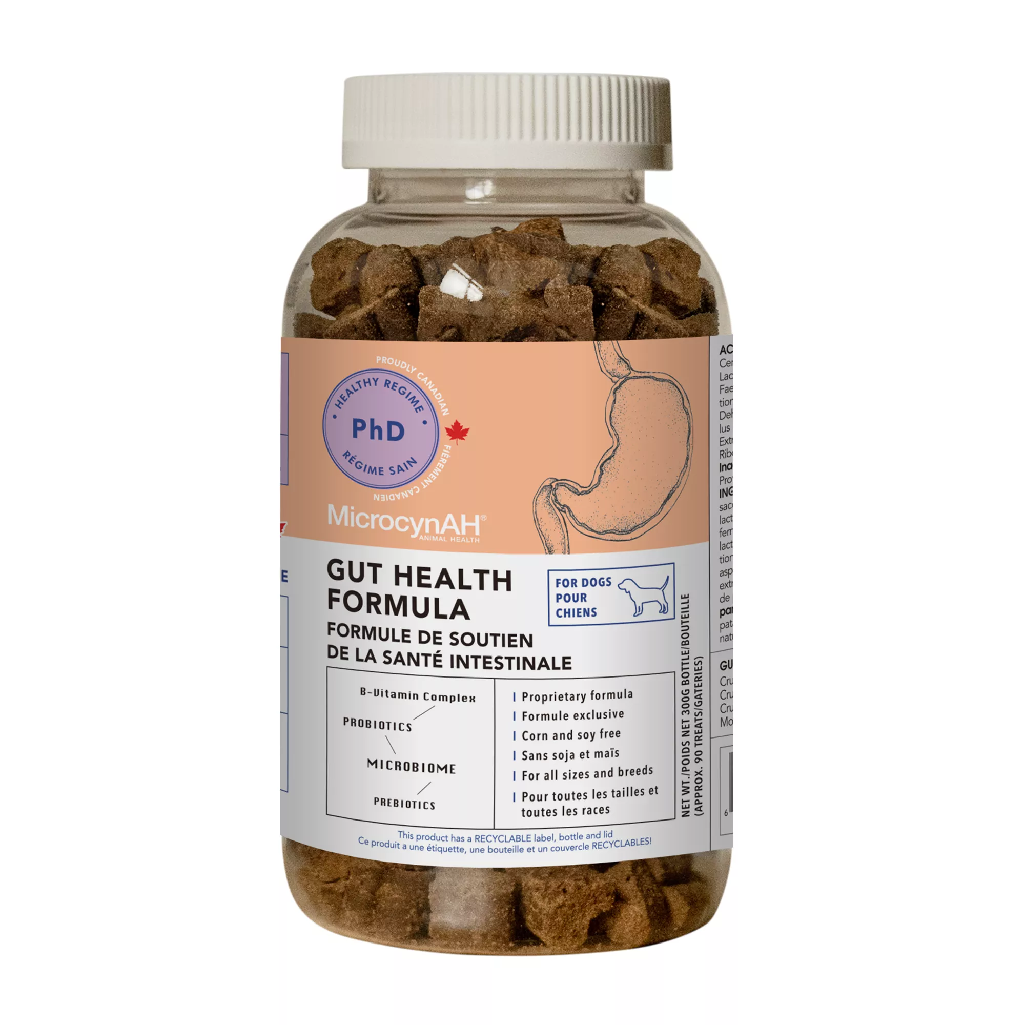 MicrocynAH PhD Daily Regime Dog Treats - Gut Health Formula