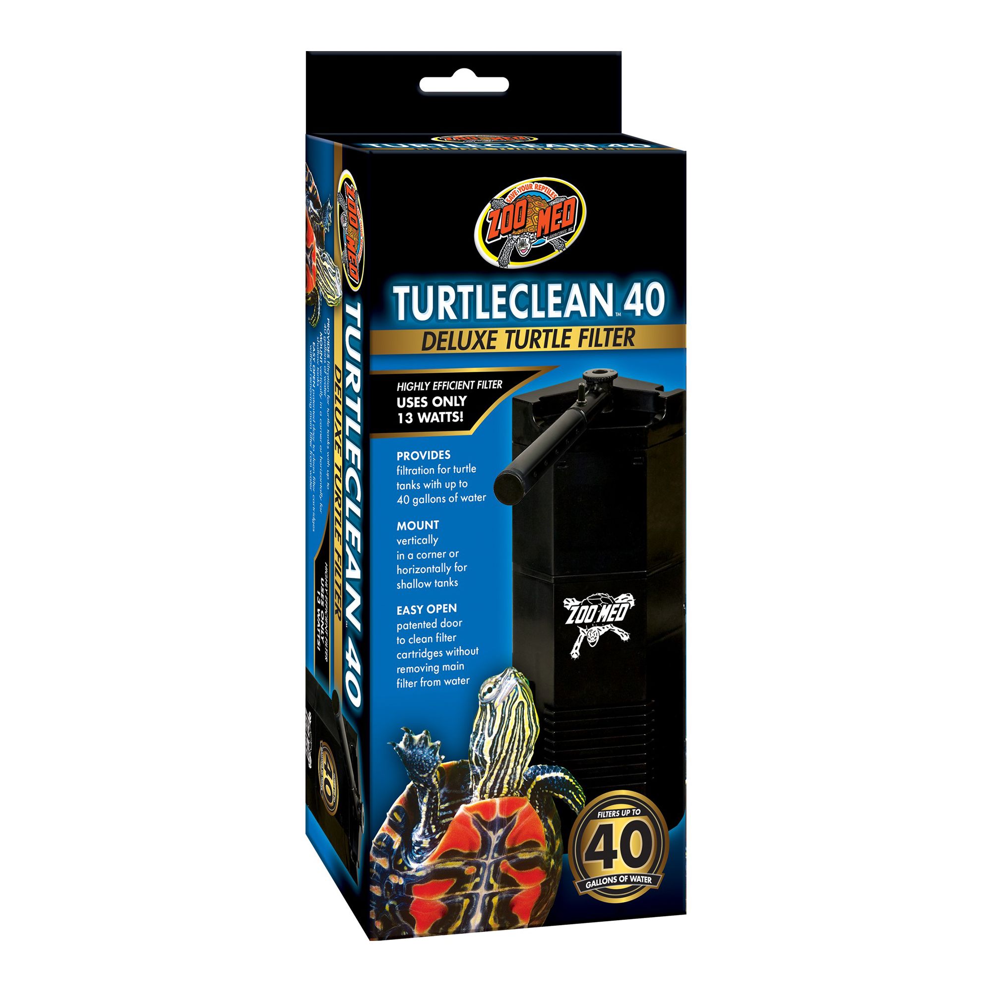 Zoo Med Turtle Clean 40 Deluxe Filter Aquatic Reptile Turtle Tank Filter - thumbnail 2