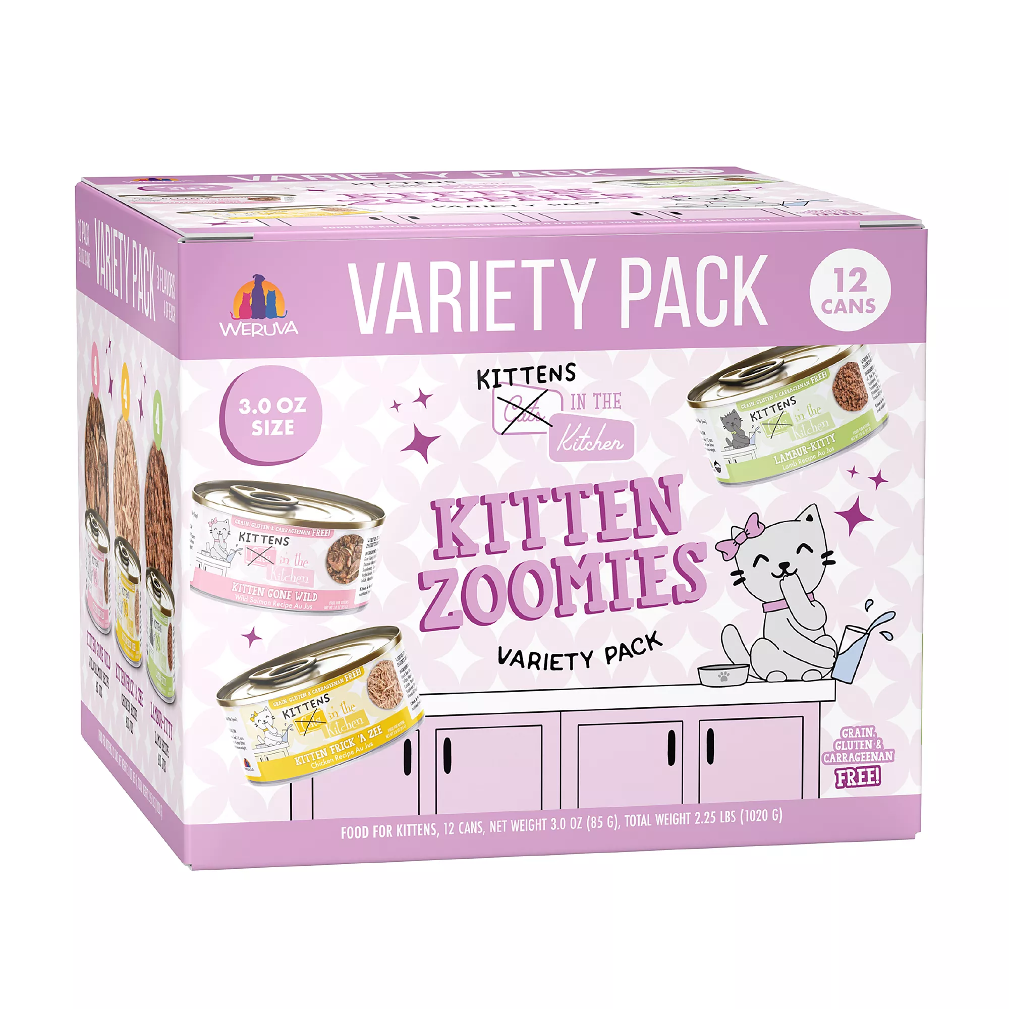 Cats in the Kitchen Kittens in the Kitchen Kitten Zoomies Wet Cat Food - Variety Pack, 12ct