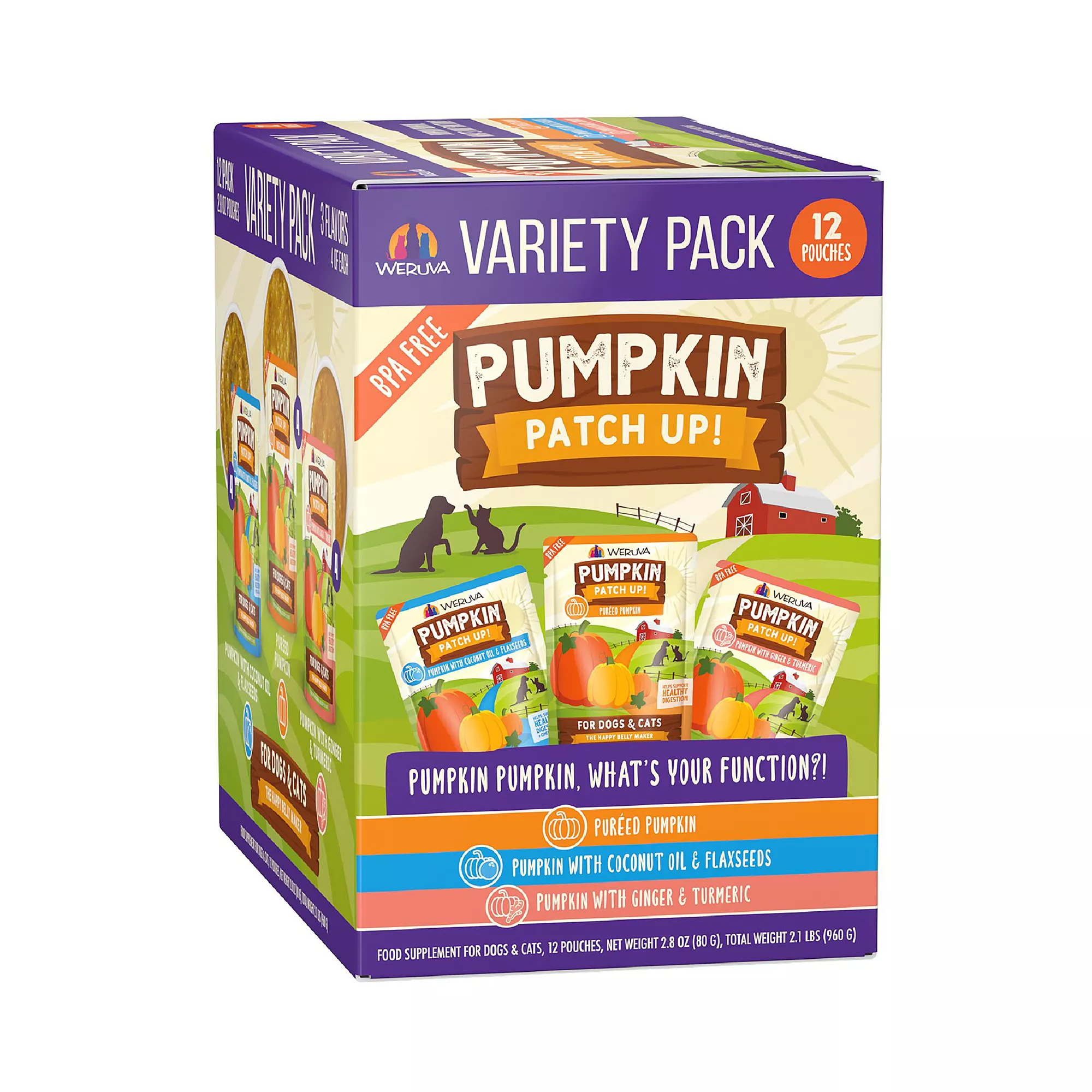 Pumpkin Patch Up! Supplement for Cats and Dogs - Variety Pack, 12ct