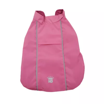 Hip Doggie Pink Hoodless Dog Raincoat with Lining - Image 1
